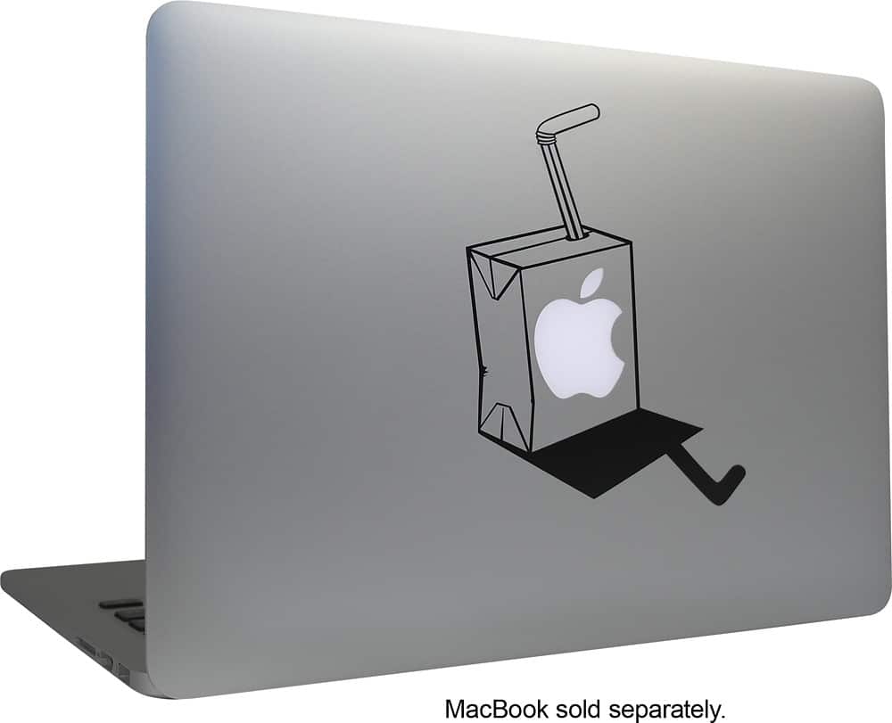 MacDecals - Juice Box Decal for Apple® MacBook® - Black - AlternateView11 Zoom