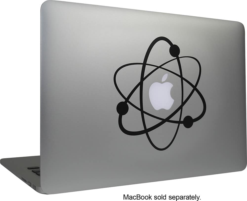 MacDecals - Atom Decal for Apple® MacBook® - Black - AlternateView11 Zoom