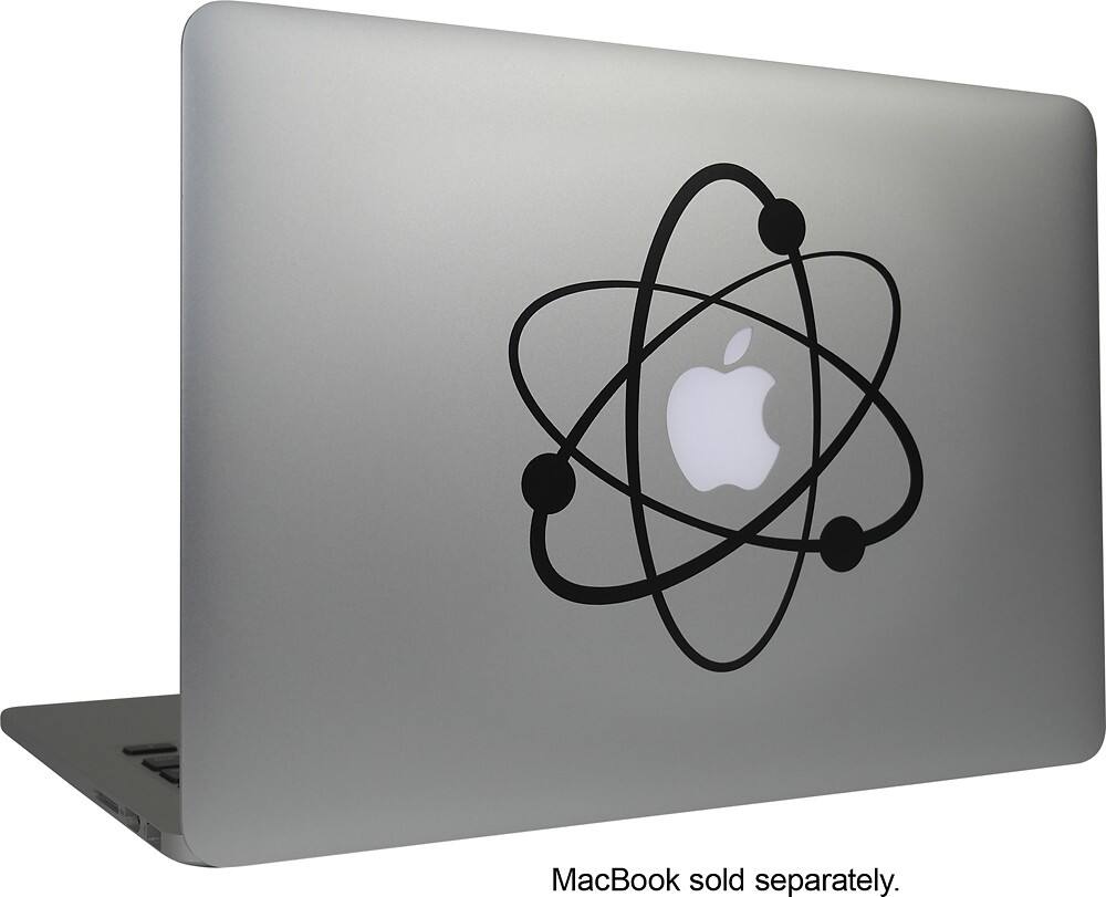 MacDecals - Atom Decal for Apple® MacBook® - Black - AlternateView11 Zoom