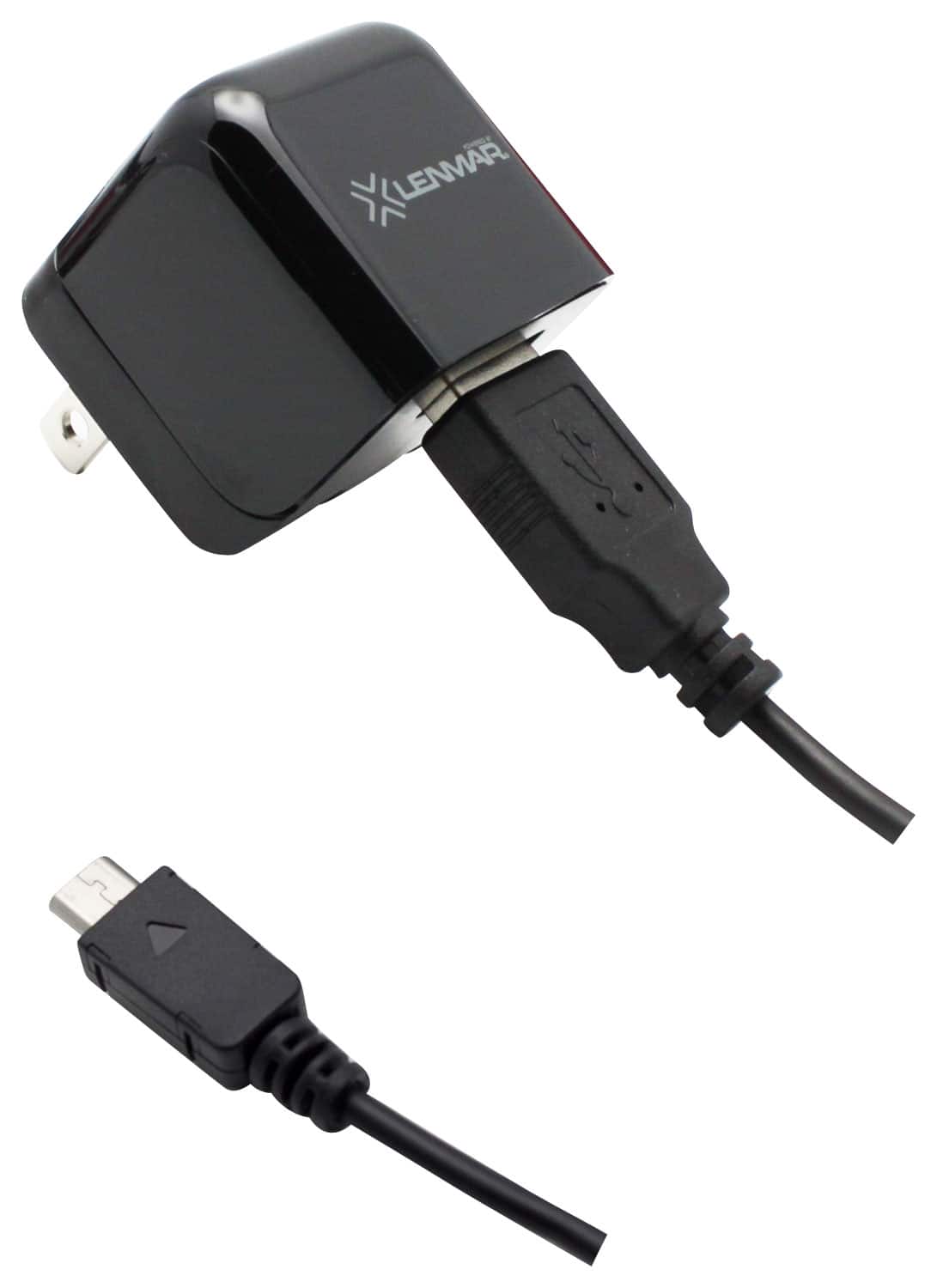 Lenmar - USB AC Wall Charger for Most HTC Mobile Phones - Black - Larger Front