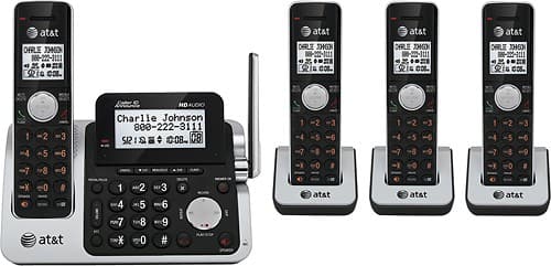 AT&T CL83451 4-Handset DECT 6.0 Expandable Cordless Phone with Answering System