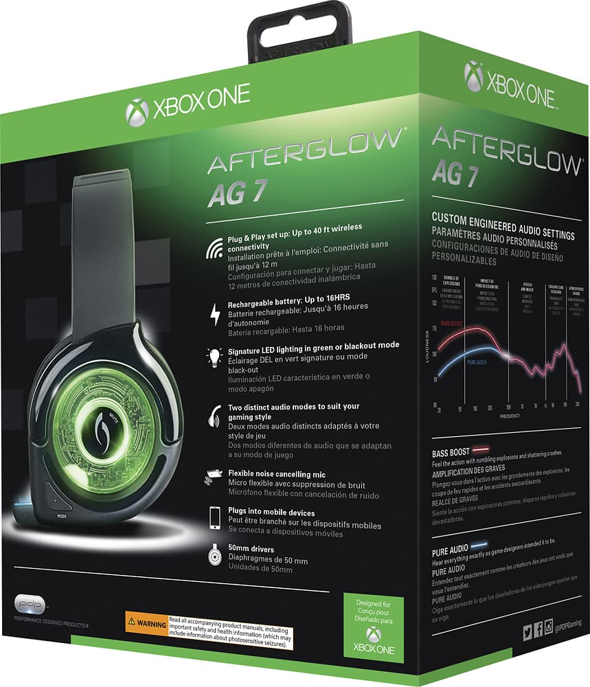Afterglow - AG7 True Wireless Stereo Gaming Headset for Xbox One - Black - AlternateView16 Zoom