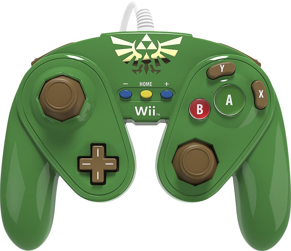 PDP - Fight Pad for Nintendo Wii U and Wii - Green - Front Zoom