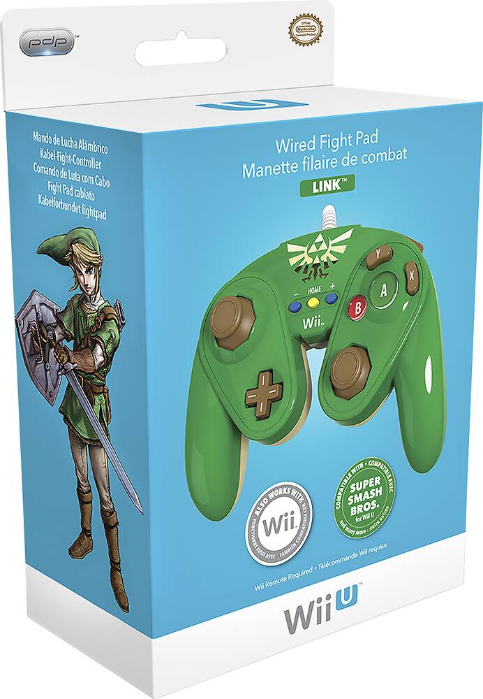 PDP - Fight Pad for Nintendo Wii U and Wii - Green - AlternateView12 Zoom