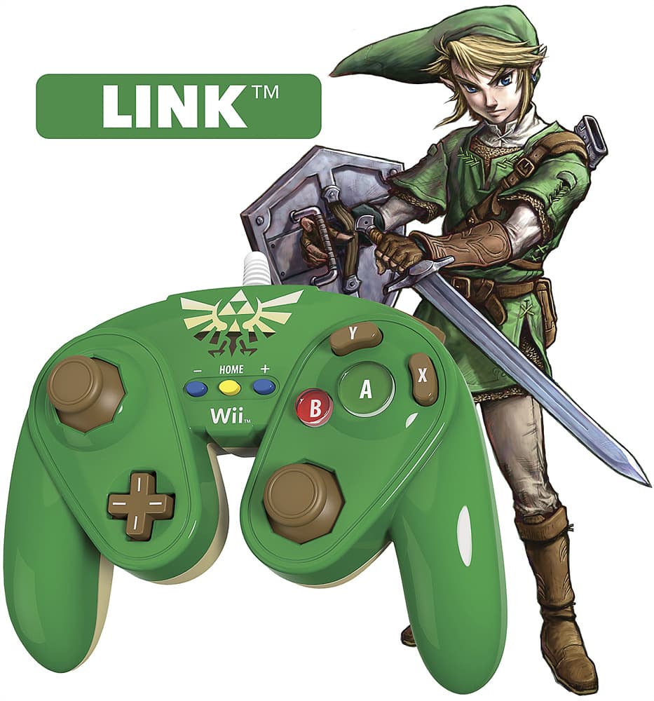 PDP - Fight Pad for Nintendo Wii U and Wii - Green - AlternateView15 Zoom