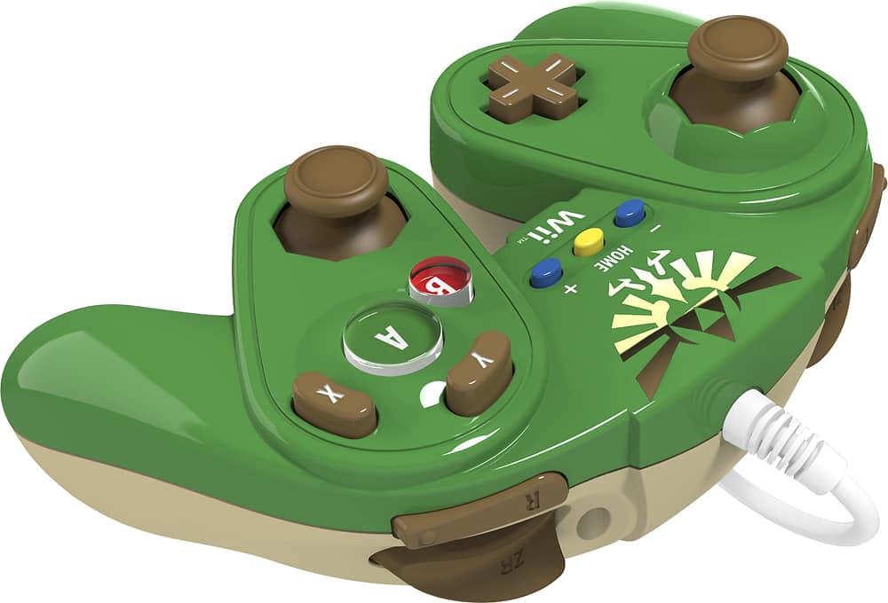 PDP - Fight Pad for Nintendo Wii U and Wii - Green - Left Zoom