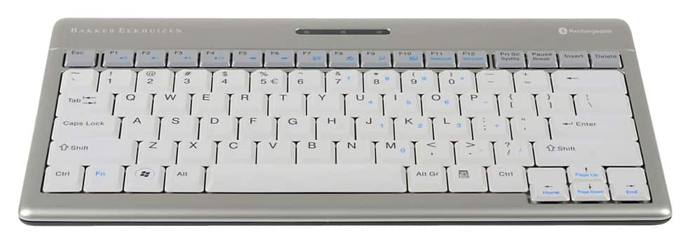 Bakker Elkhuizen - Compact Bluetooth Keyboard - Silver - Larger Front