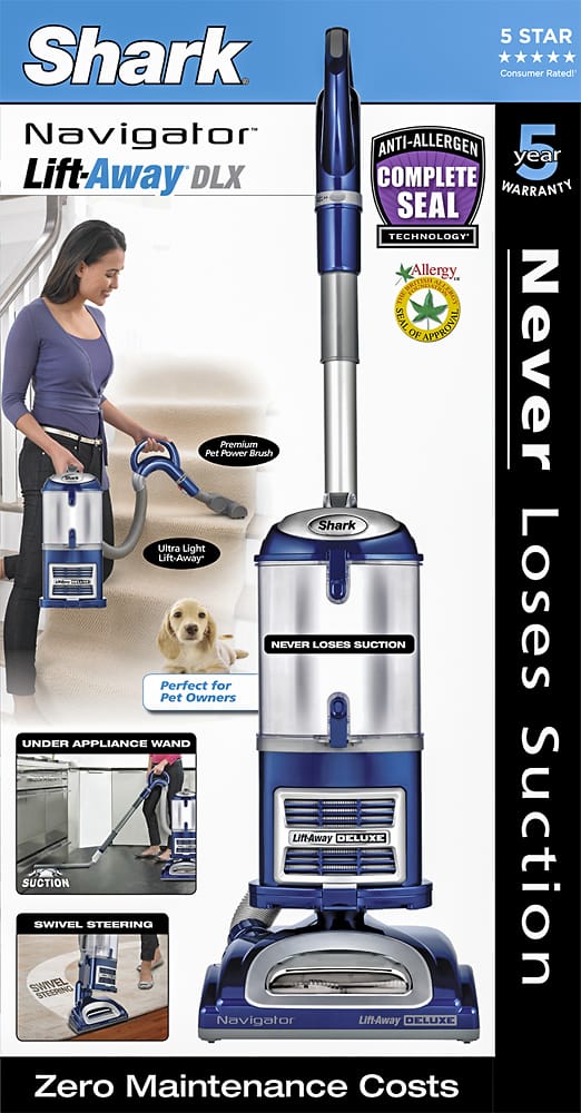 Shark - Navigator Lift-Away Deluxe Bagless Upright Vacuum - Blue - AlternateView1 Zoom