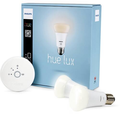 Philips - hue Lux LED Starter Kit - Soft White - Larger Front