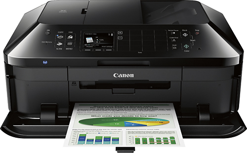 Canon - PIXMA MX922 Network-Ready Wireless All-In-One Printer - Black - Larger Front