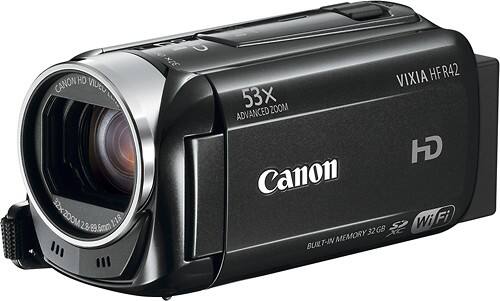 Canon VIXIA HF R42 32GB HD Flash Memory Camcorder Black 8152B005 ...