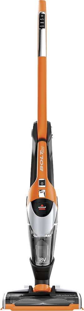 BISSELL - BOLT Bagless Cordless 2-in-1 Handheld/Stick Vacuum - Samba Orange/Sparkle Silver - Front Zoom