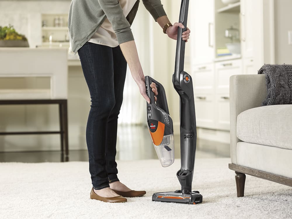 BISSELL - BOLT Bagless Cordless 2-in-1 Handheld/Stick Vacuum - Samba Orange/Sparkle Silver - AlternateView17 Zoom