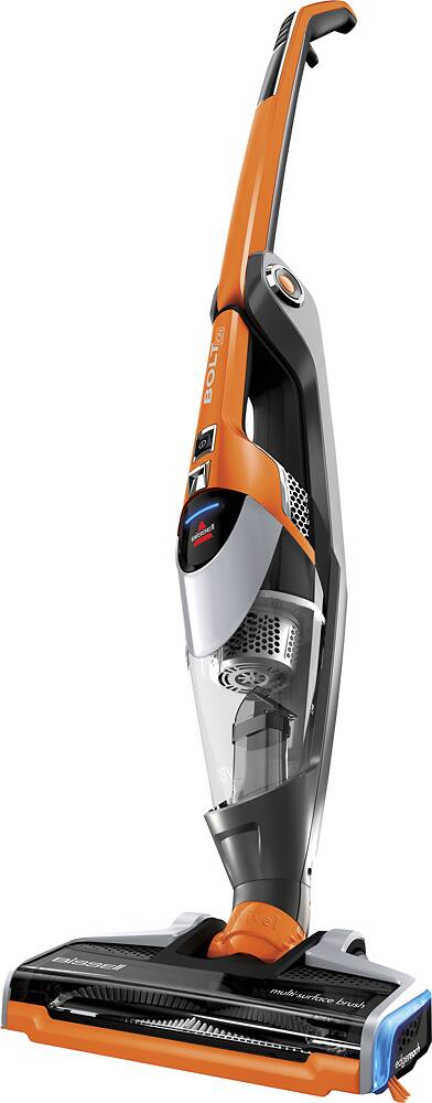 BISSELL - BOLT Bagless Cordless 2-in-1 Handheld/Stick Vacuum - Samba Orange/Sparkle Silver - Left Zoom