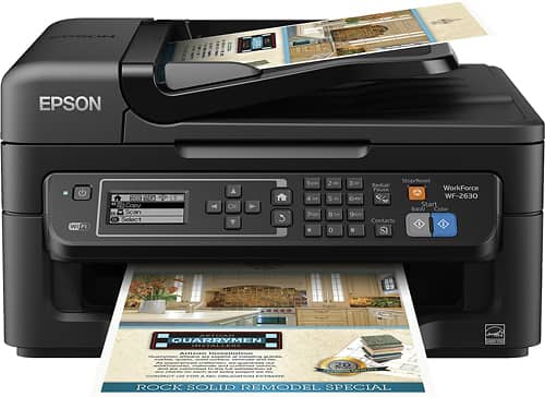 Epson - WorkForce WF-2630 Wireless All-In-One Printer - Black - Larger Front