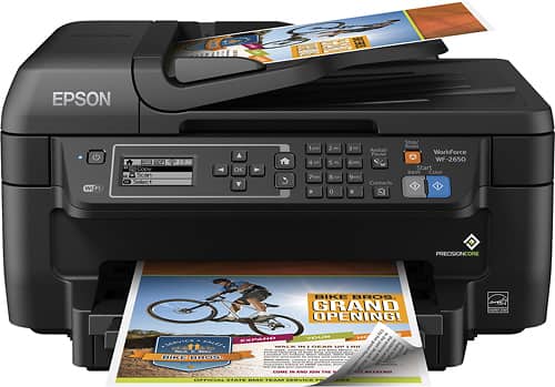 Epson - WorkForce WF-2650 Wireless All-In-One Printer - Black - Larger Front