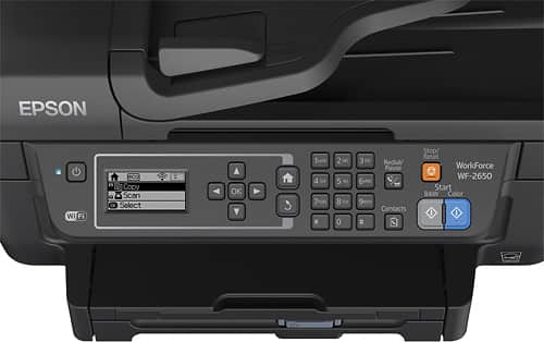 Epson - WorkForce WF-2650 Wireless All-In-One Printer - Black - Alternate View 1