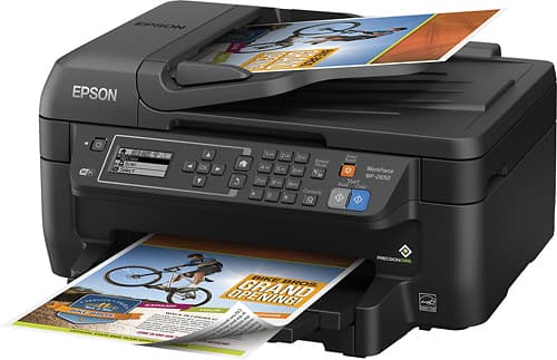 Epson - WorkForce WF-2650 Wireless All-In-One Printer - Black - Left