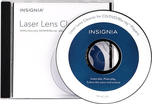 Insignia™ - Laser Lens Cleaner - Blue/White - Larger Front