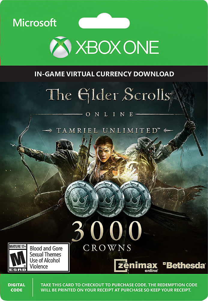 The Elder Scrolls Online Tamriel Unlimited Crowns Xbox One