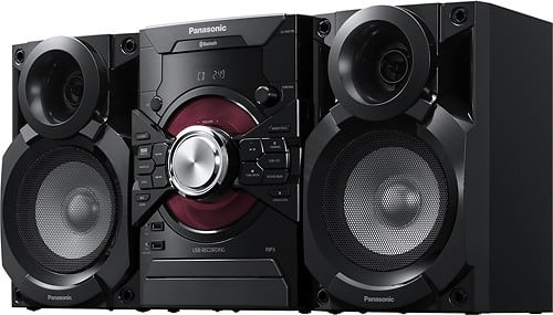 Panasonic - 350W Bookshelf Stereo System - Black - Left