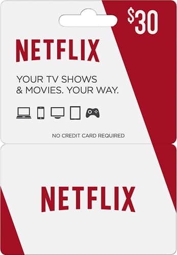 Netflix - $30 Gift Card - Larger Front