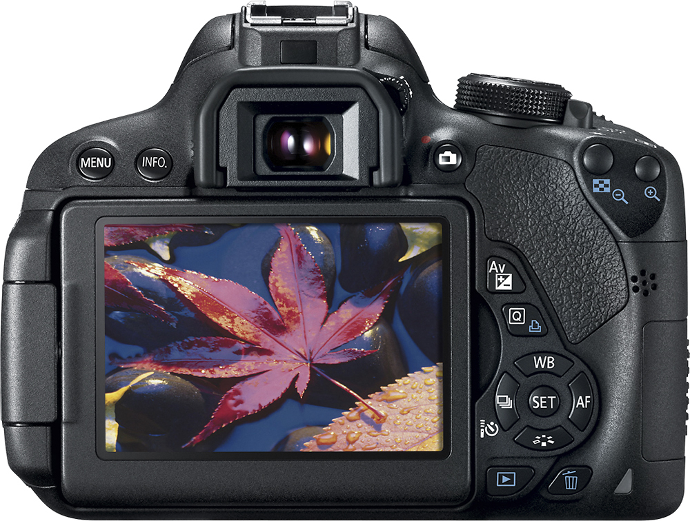 Canon - EOS Rebel T5i DSLR Camera with 18-135mm IS STM Lens - Black - Back Zoom