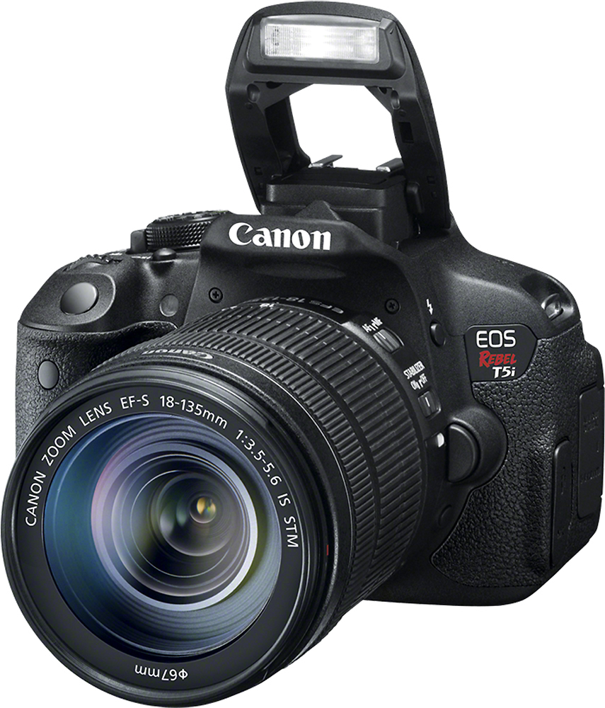 Canon - EOS Rebel T5i DSLR Camera with 18-135mm IS STM Lens - Black - AlternateView1 Zoom
