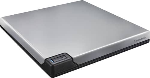Pioneer - 8x External USB 3.0 Quad-Layer Blu-ray Disc DL DVD±RW/CD-RW Drive - Silver - Larger Front