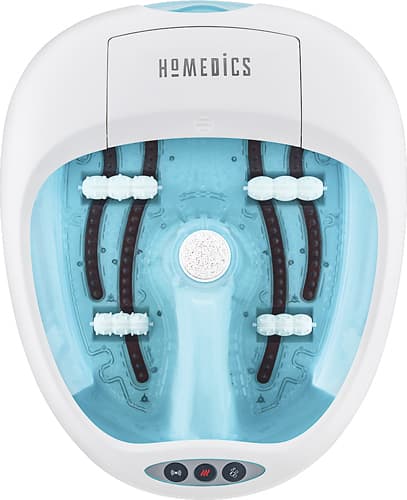 HoMedics - Foot Salon Pro with Heat Boost Power - White/Blue - Angle
