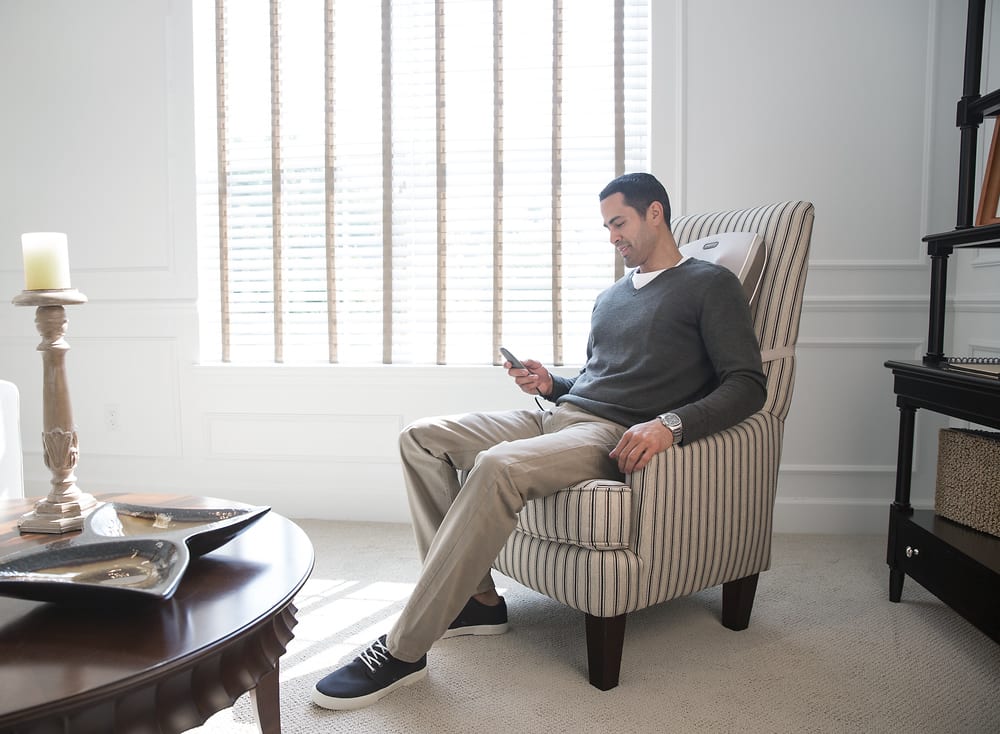 HoMedics - Triple Shiatsu Massage Cushion with Heat - Brown - AlternateView11 Zoom