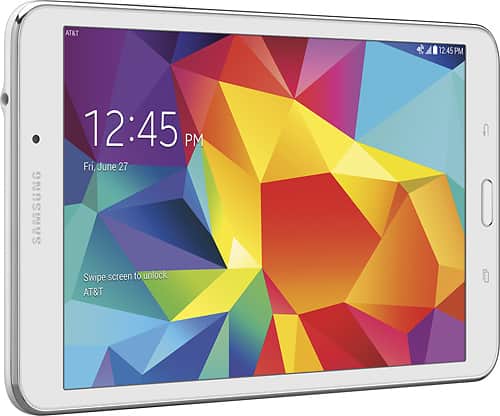 Samsung - Galaxy Tab 4 8.0 Wi-Fi + 4G LTE - 16GB (AT&T) - White - Alternate View 1