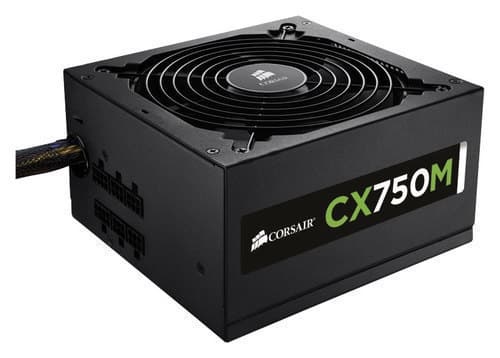 Corsair - CX Series Modular CX750M 750W ATX Power Supply - Black - Larger Front