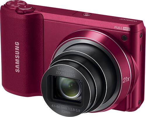 Samsung WB800F 16.3MP Smart Digital Camera with 21x Optical Zoom - Red