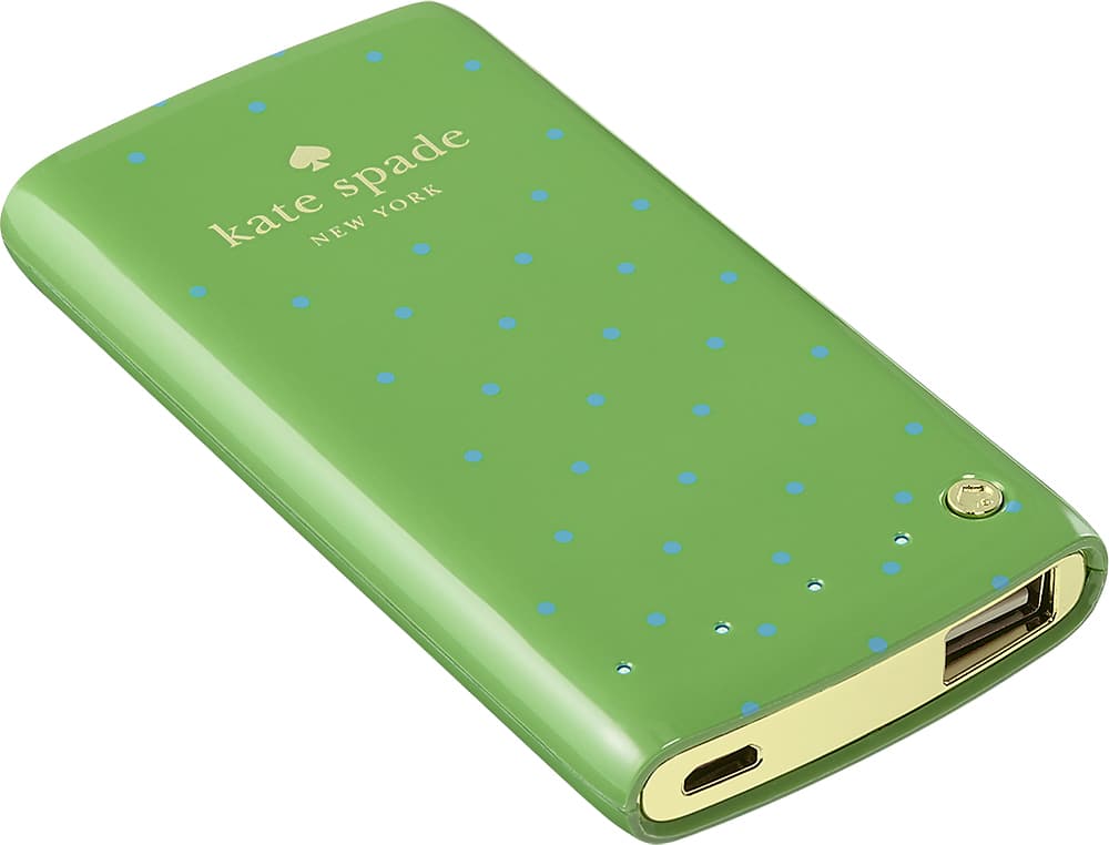 kate spade new york - Portable Backup Lithium-Polymer Battery for Select Cell Phones - Green - Angle Zoom