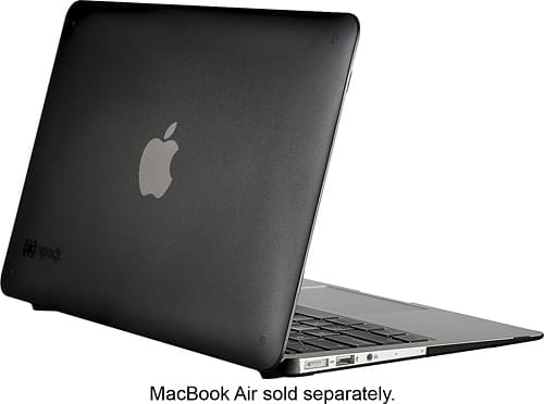 Speck - Shell Case for 13" Apple® MacBook Air® - Onyx Black Matte - Larger Front