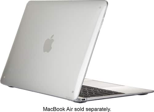 Speck - Shell Case for 12" Apple® MacBook® Pro with Retina display - Clear - Larger Front