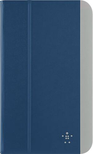 Belkin - Slim Style Cover for Samsung Galaxy Tab 4 7.0 - Dark Blue/Gray - Larger Front