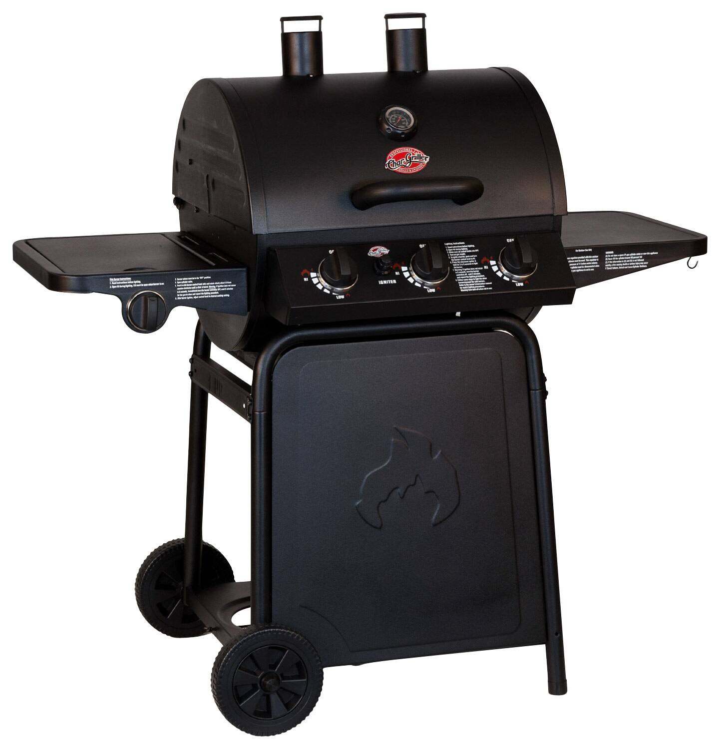 Char-Griller - Grillin' Pro Gas Grill - Black - Angle