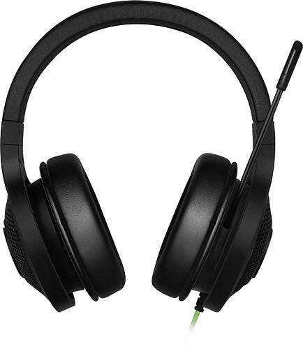 Razer - Kraken Over-the-Ear Gaming Headset - Black - Alternate View 2