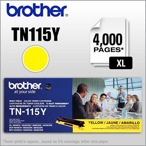 Brother - Toner Cartridge - Yellow - Larger Front