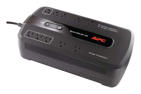 APC - 750VA Battery Back-Up System - Black - Larger Front