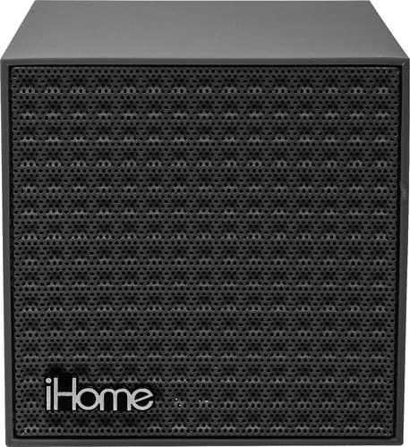 iHome - Mini Cube Portable Bluetooth Speaker - Gray - Larger Front