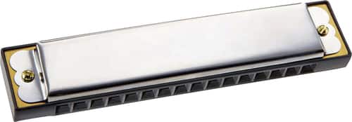 Grand Star - 5" Harmonica - Silver - Angle