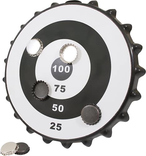 Grand Star - Magnetic Dartboard - Black/White - Angle