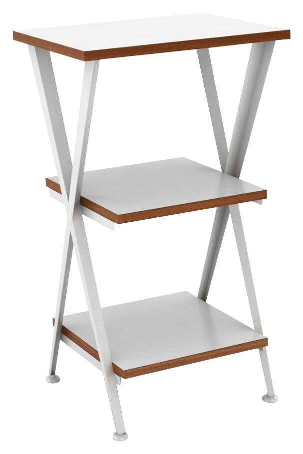 Atlantic - 3-Tier Shelving Unit - White - Larger Front