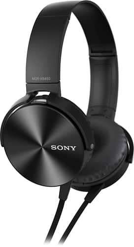 Sony - On-Ear Headphones - Black - Angle