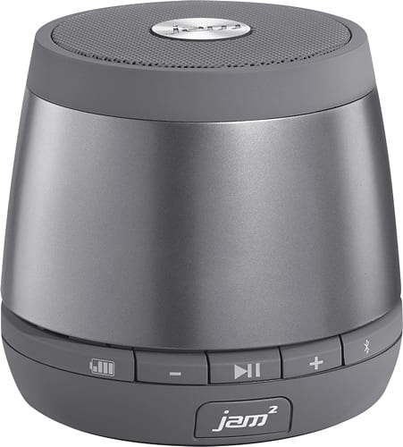 Jam - Plus Portable Bluetooth Speaker - Gray - Larger Front