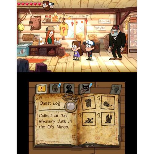 Gravity Falls: Legend of the Gnome Gemulets - Nintendo 3DS - Screen Shot