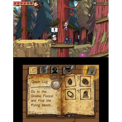 Gravity Falls: Legend of the Gnome Gemulets - Nintendo 3DS - Screen Shot